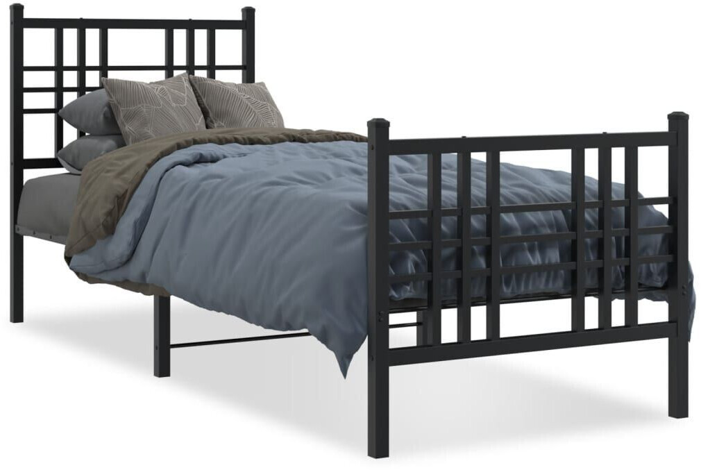 vidaXL Bed frame with head and footboard metal 80x200cm (376333)