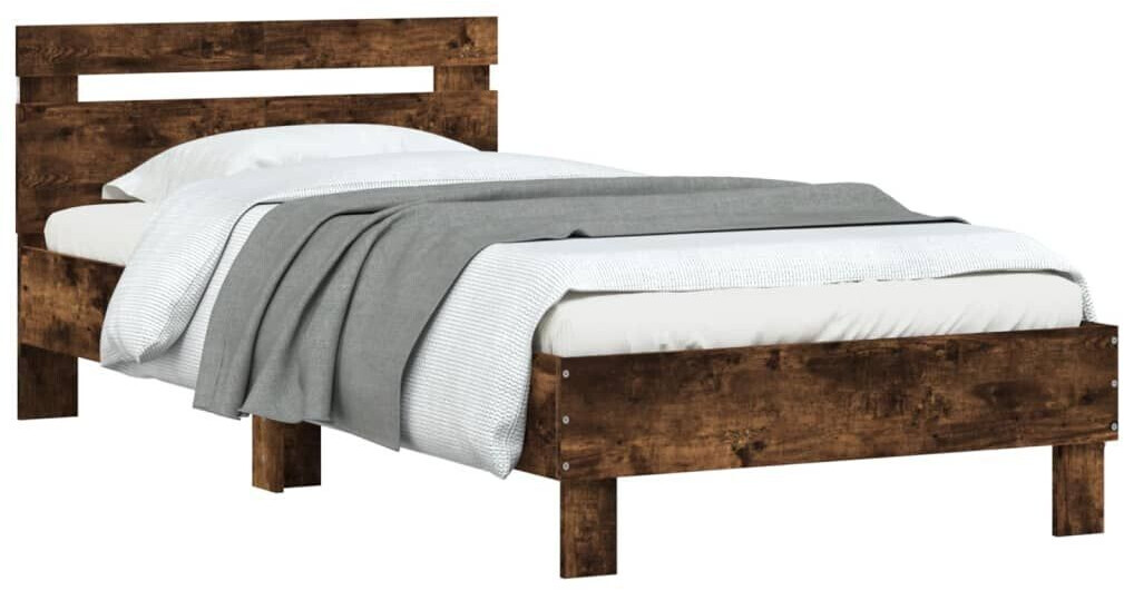 vidaXL Bed frame with headboard & LED lights 100x200cm (838712)