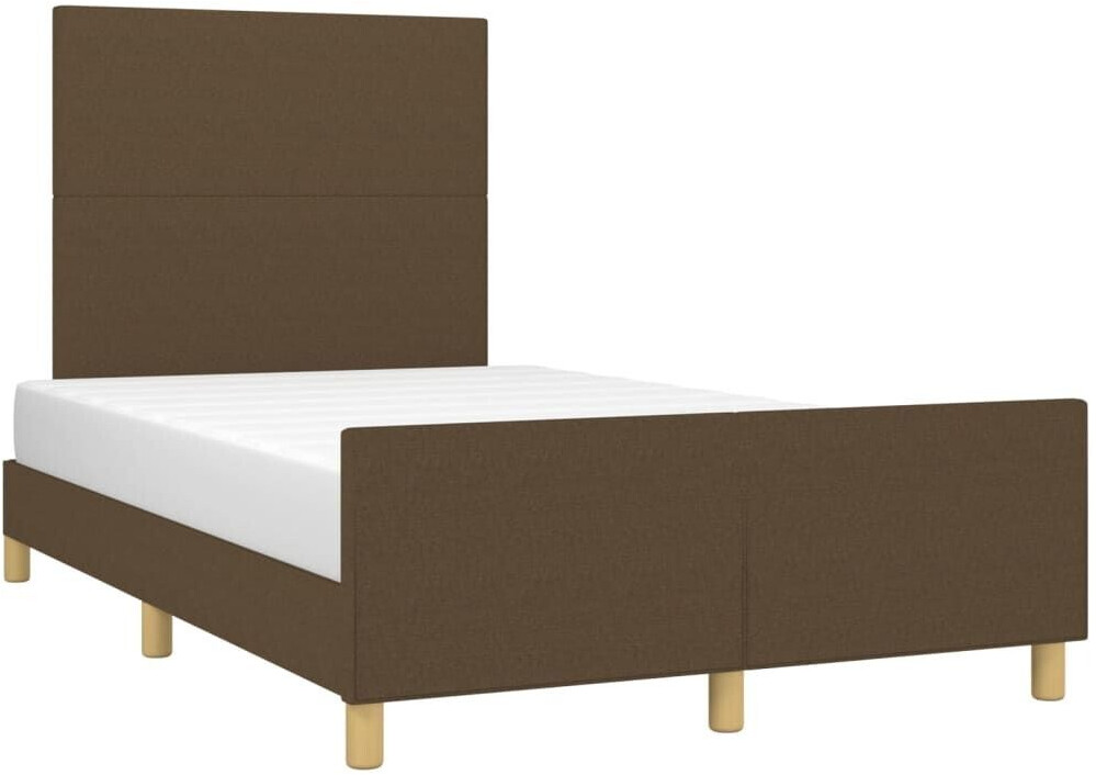 vidaXL Bed frame with headboard 120x190cm fabric (3270502)