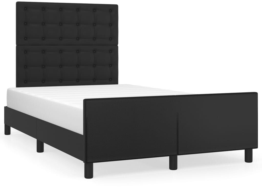 vidaXL Bed frame with headboard 120x190cm faux leather (3270560)