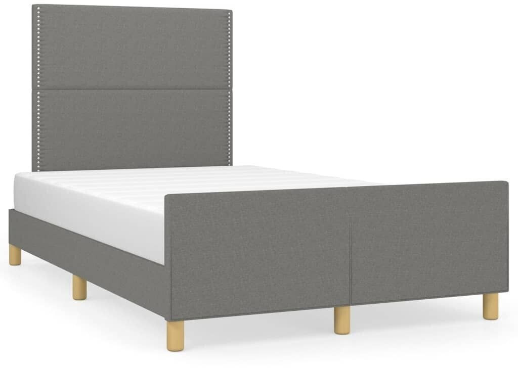 vidaXL Bed frame with headboard 120x200cm fabric (3124961)