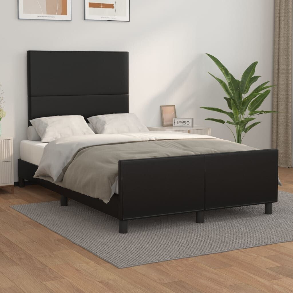 vidaXL Bed frame with headboard 120x200cm faux leather (3125439)