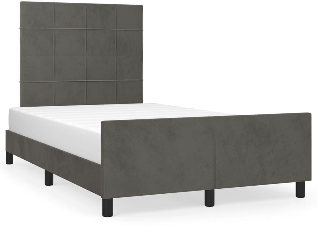 vidaXL Bed frame with headboard 120x200cm velvet (3125746)
