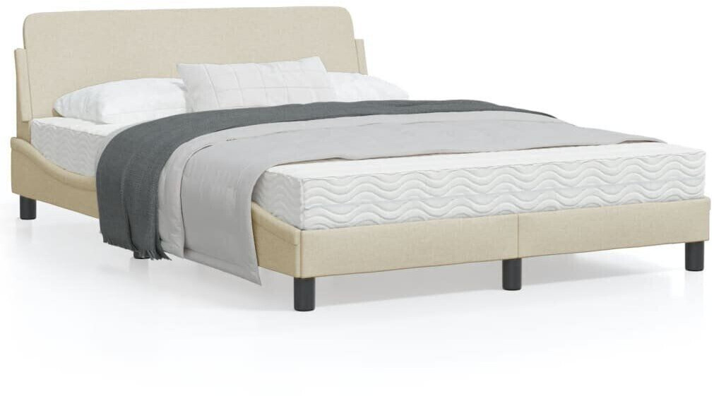 vidaXL Bed frame with headboard 140x190cm fabric (373170)