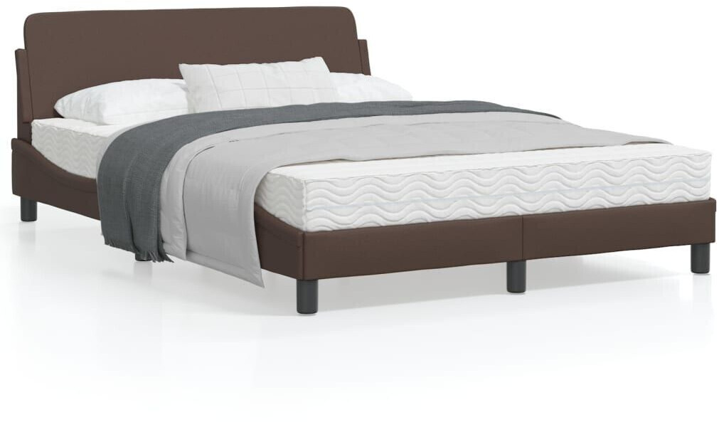 vidaXL Bed frame with headboard 140x190cm faux leather (373180)