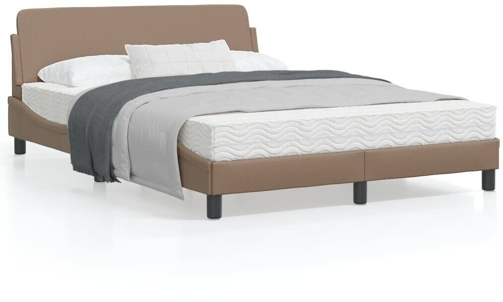 vidaXL Bed frame with headboard 140x190cm faux leather (373182)