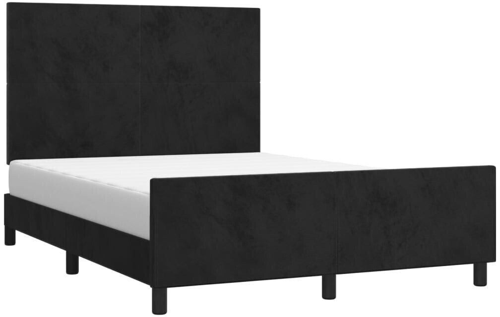 vidaXL Bed frame with headboard 140x190cm velvet (3125631)