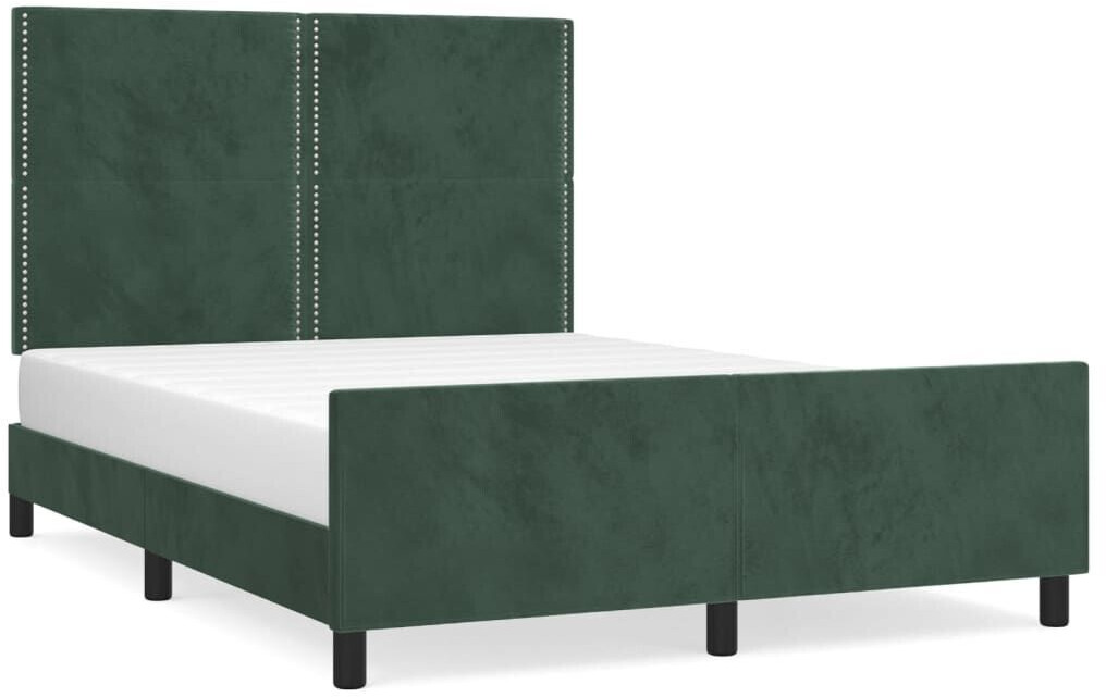 vidaXL Bed frame with headboard 140x190cm velvet (3125693)