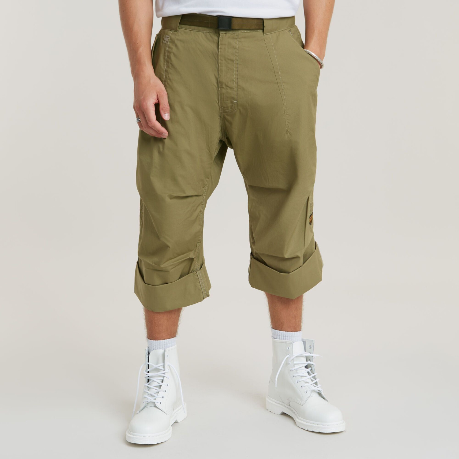 G-Star Balloon 3D Cropped Shorts (D24314) smoke olive