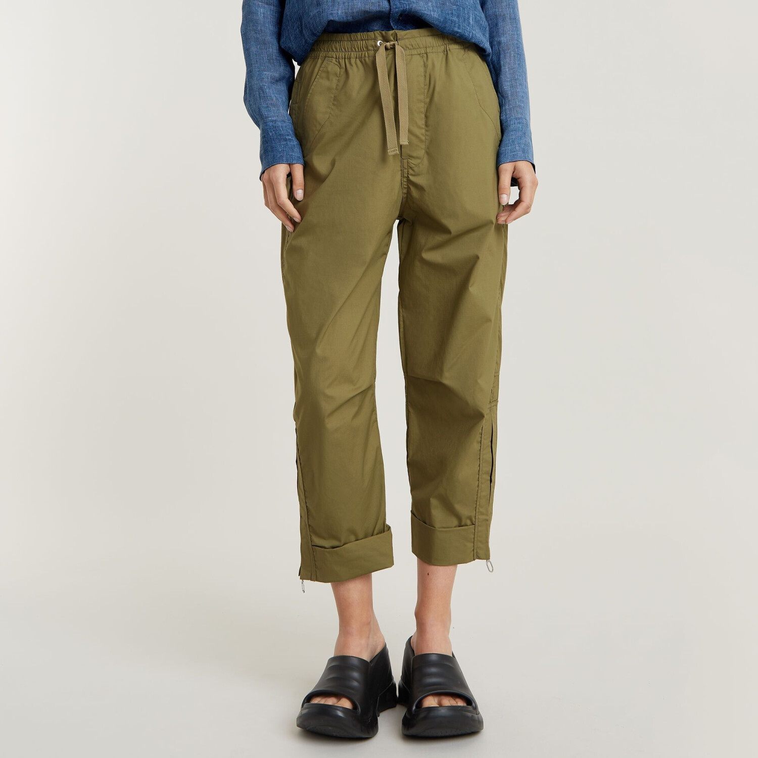 Utility cropped pants top