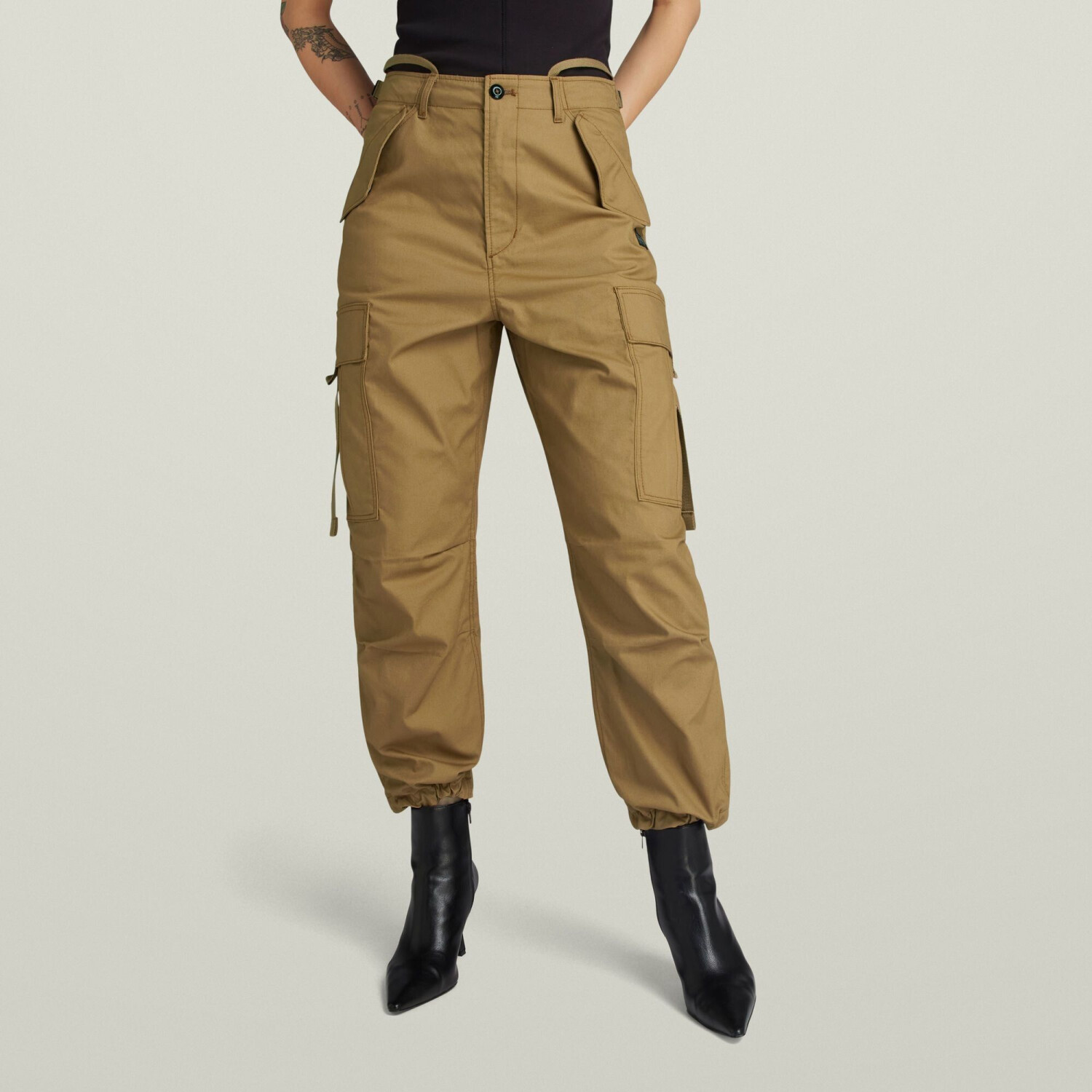 G-Star Cargo Cropped Drawcord Pants (D24389) dk fawn