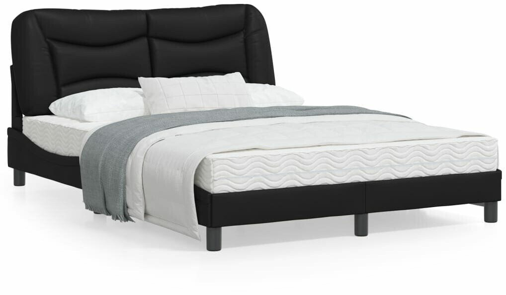 vidaXL Bed frame with headboard 140x200cm faux leather (3208002)