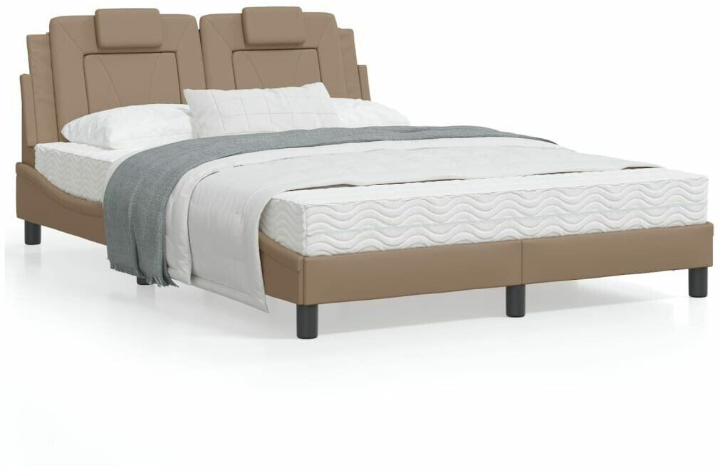 vidaXL Bed frame with headboard 140x200cm faux leather (3208100)
