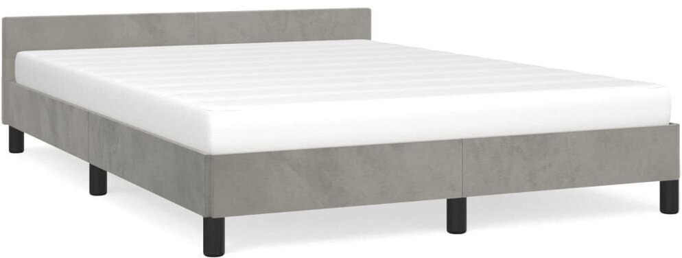 vidaXL Bed frame with headboard 140x200cm velvet (347573)