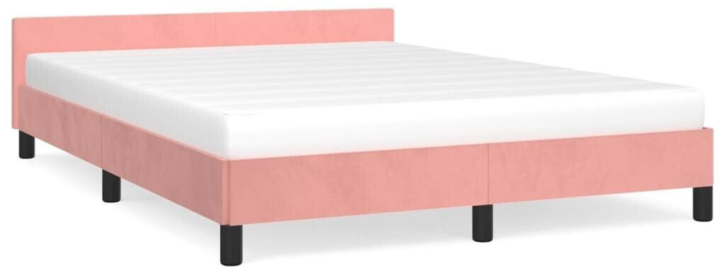 vidaXL Bed frame with headboard 140x200cm velvet (347578)