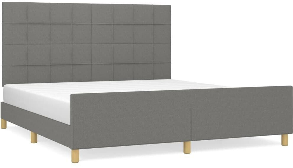 vidaXL Bed frame with headboard 160x200cm fabric (3125066)