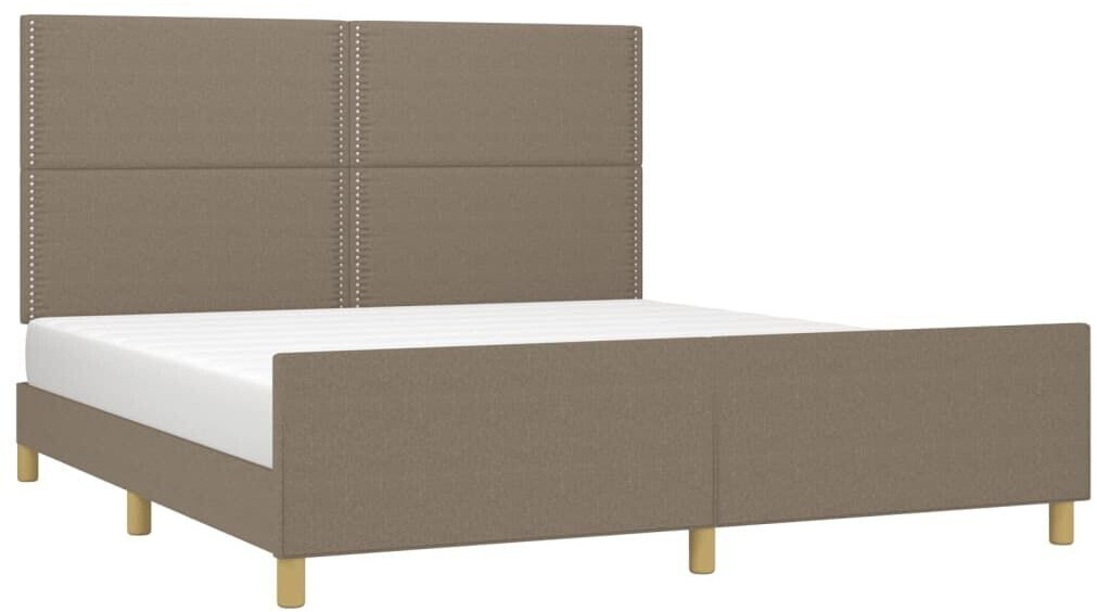 vidaXL Bed frame with headboard 180x200cm fabric (3124996)