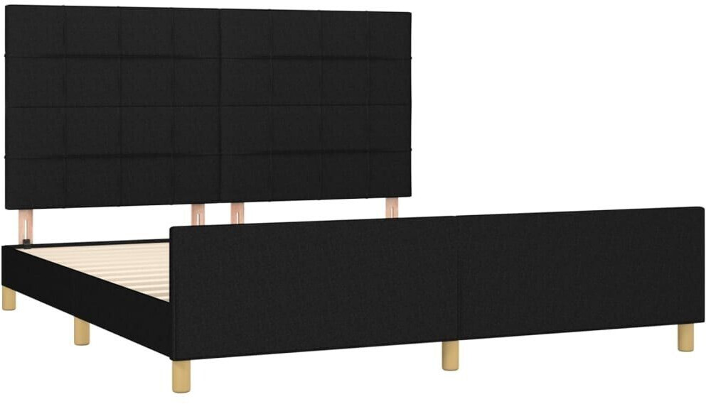 vidaXL Bed frame with headboard 180x200cm fabric (3125075)