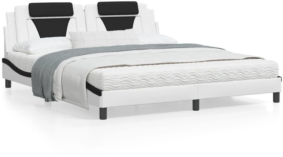 vidaXL Bed frame with headboard 180x200cm faux leather (3208116)