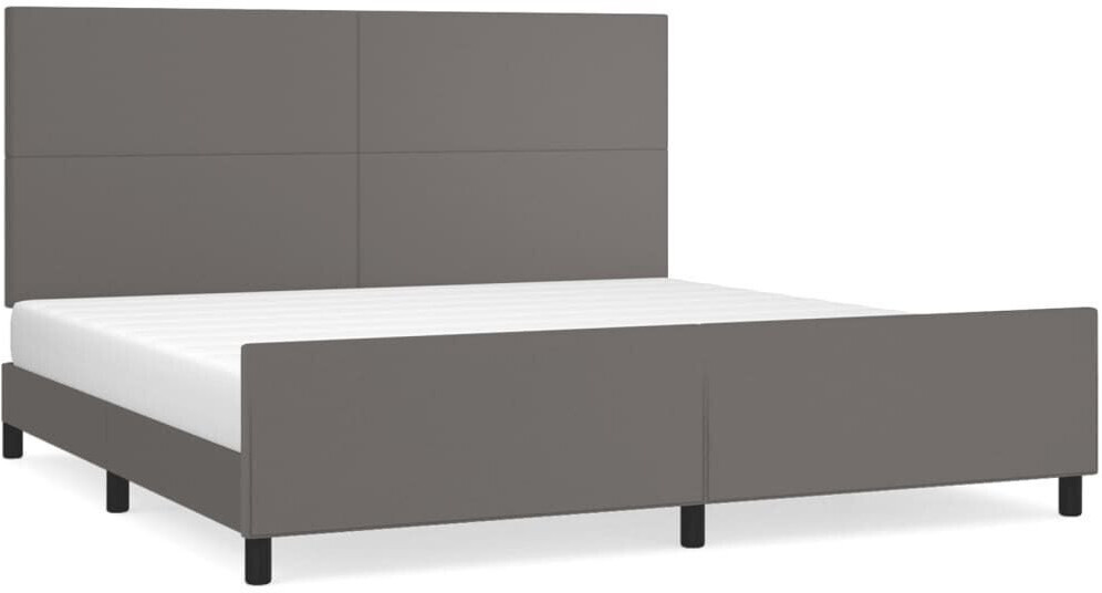 vidaXL Bed frame with headboard 200x200cm faux leather (3125473)