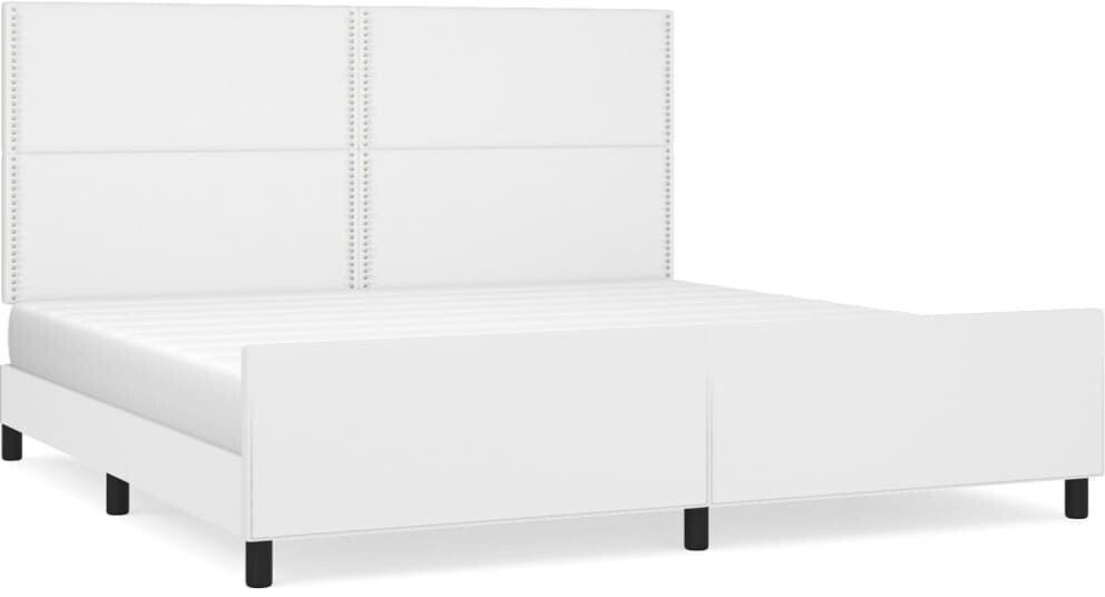 vidaXL Bed frame with headboard 200x200cm faux leather (3125531)