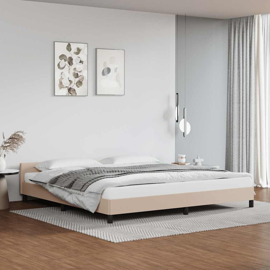 vidaXL Bed frame with headboard 200x200cm faux leather (347524)