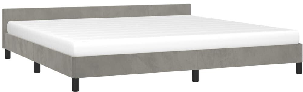 vidaXL Bed frame with headboard 200x200cm velvet (347591)