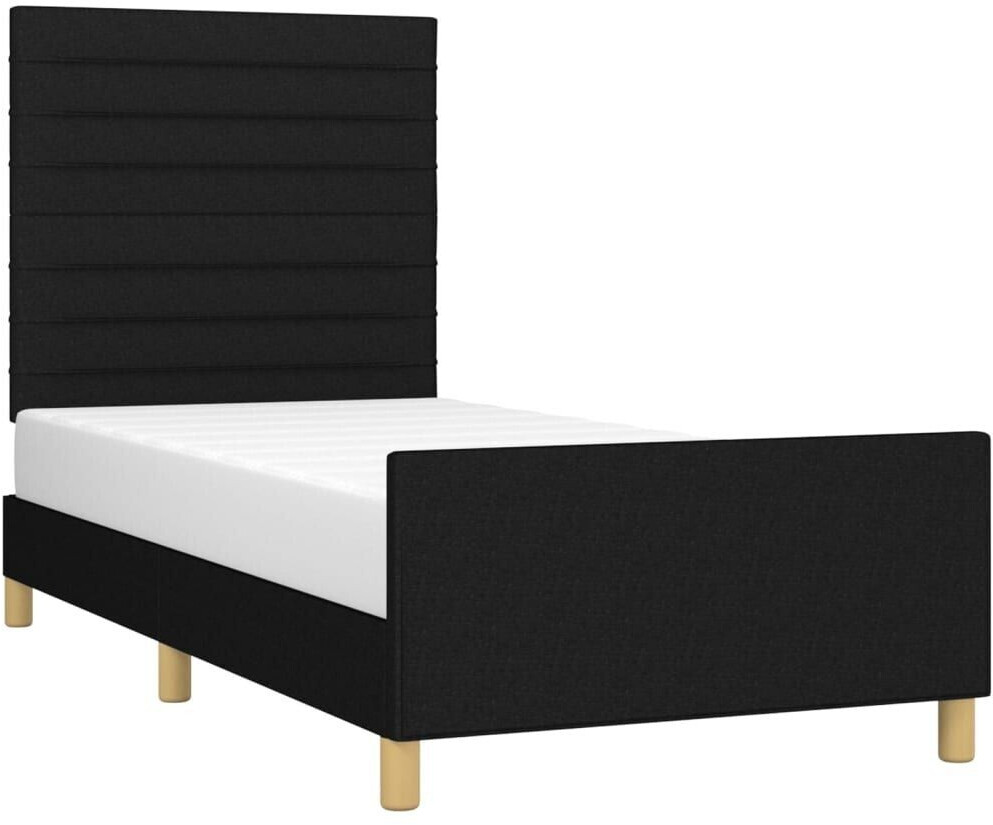 vidaXL Bed frame with headboard 90x190cm fabric (3125100)