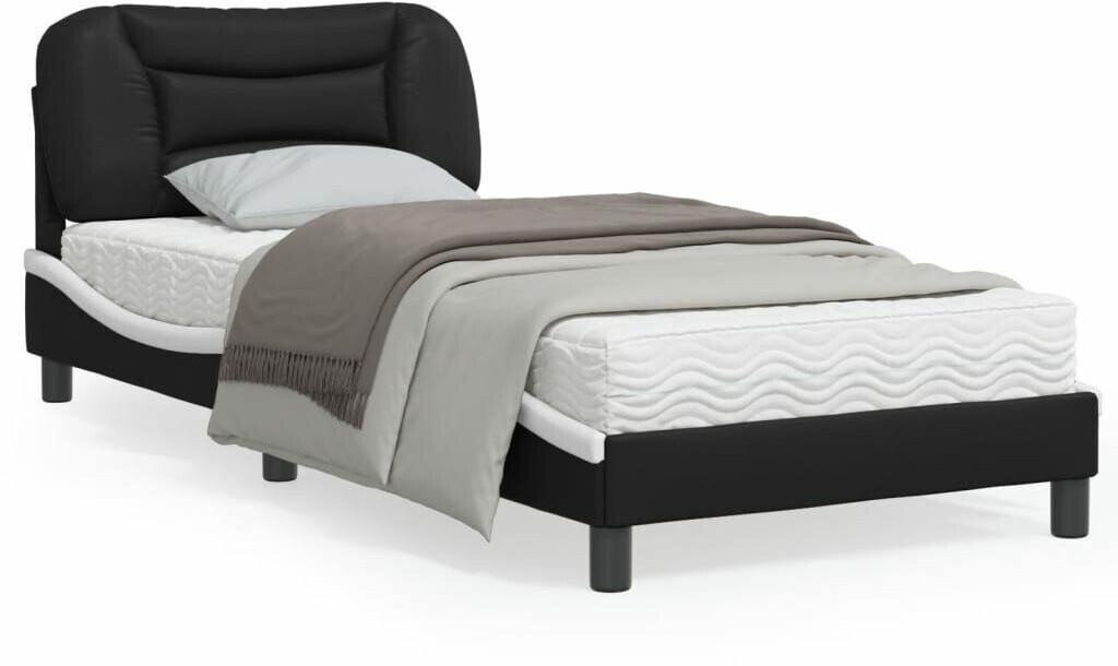 vidaXL Bed frame with headboard 90x190cm faux leather (3207972)