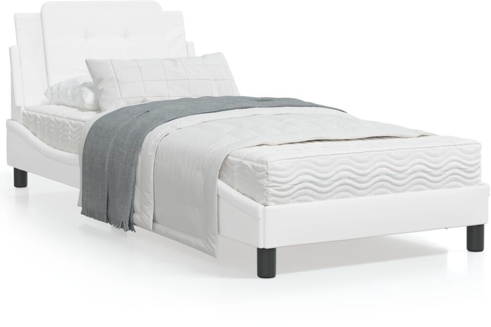 vidaXL Bed frame with headboard 90x190cm faux leather (3208150)
