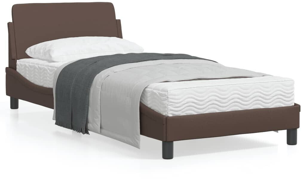 vidaXL Bed frame with headboard 90x190cm faux leather (373100)