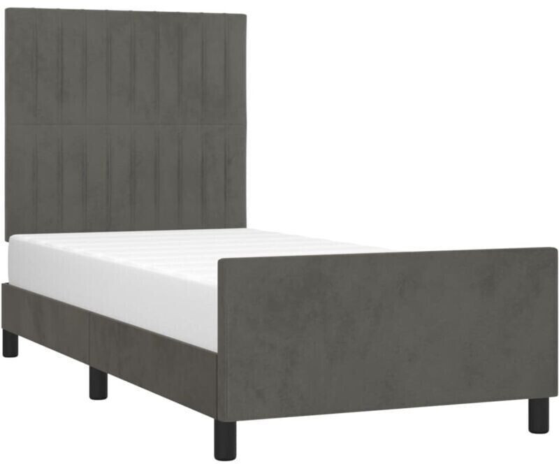 vidaXL Bed frame with headboard 90x190cm velvet (3125850)