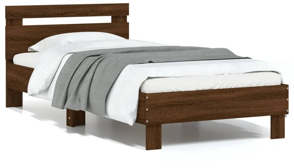 vidaXL Bed frame with headboard 90x200cm (838539)
