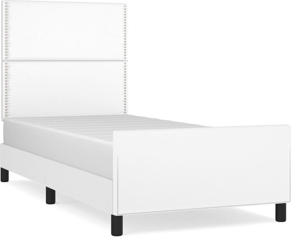 vidaXL Bed frame with headboard 90x200cm faux leather (3125489)