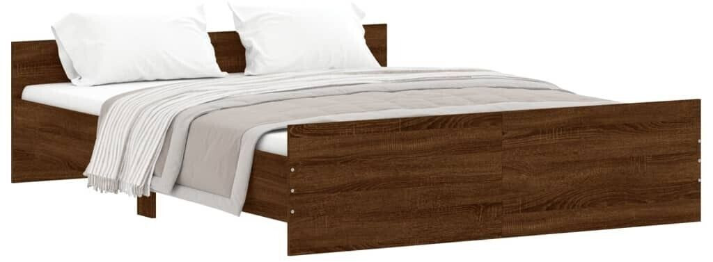 vidaXL Bed frame with headboard and footboard 140x200cm (3203753)