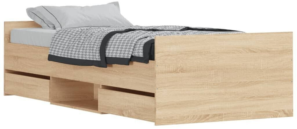 vidaXL Bed frame with headboard and footboard 90x190cm (3203812)