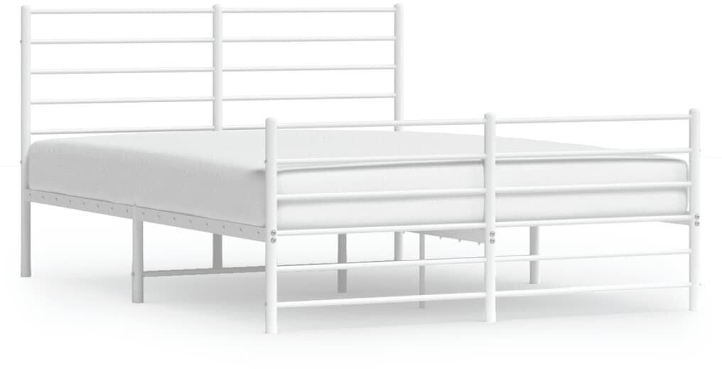 vidaXL Bed frame with headboard and footboard metal 120x190cm (352383)
