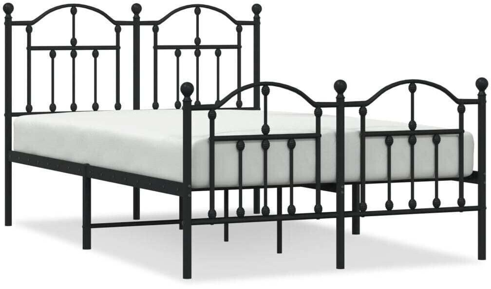 vidaXL Bed frame with headboard and footboard metal 120x200cm (353455)