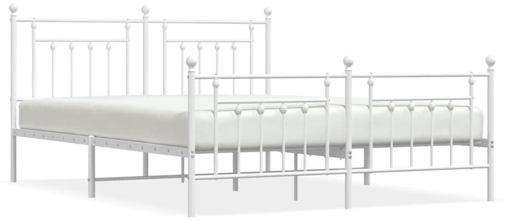 vidaXL Bed frame with headboard and footboard metal 160x200cm (353607)