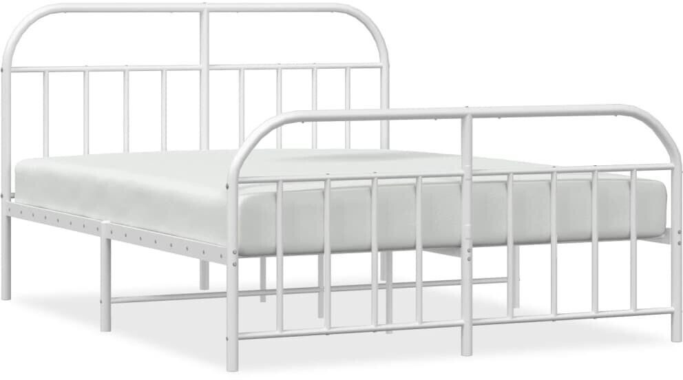 vidaXL Bed frame with headboard and footboard metal 180x200cm (353706)