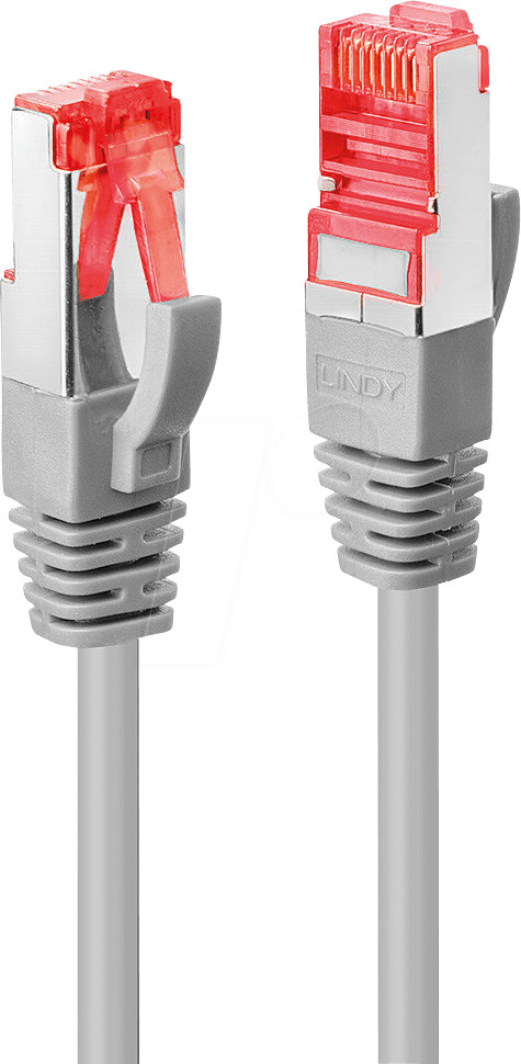 Lindy Patch-Kabel 1,0m Paare in Metallfolie (PiMf) CAT 6e glatt Grau (47702)