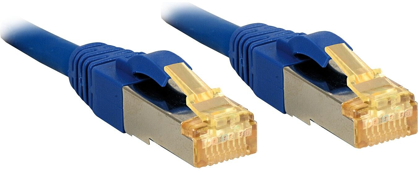 Lindy Patch-Kabel 50cm SFTP PiMF Cat.7 Rohkabel glatt halogenfrei Blau (47276)