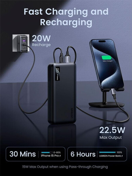 Ugreen Power Bank 20000mAh 22.5W, Bild 5