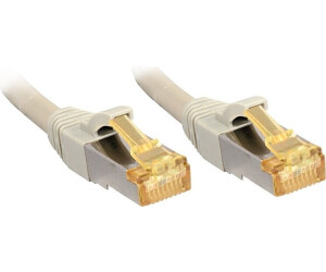 Lindy 5,0m SFTP Cat.7 Rohkabel gepresst verseilt glatt mit Knickschutz Grau (47266)