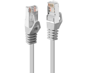 Lindy Patch-Kabel 2,0m Foiled Unshielded Twisted Pair (F/UTP) CAT 5e geformt ohne Haken verseilt Grau (48343)