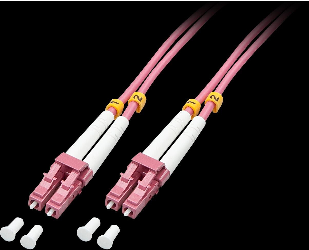 Lindy Patch-Kabel LC Multi-Mode (M) LC Multi-Mode (M) 1,0m Glasfaser 50/125 Mikrometer OM4 halogenfrei violett (46340)