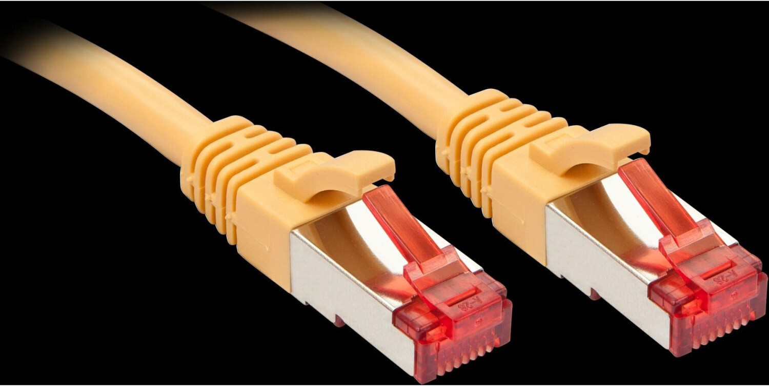 Lindy Patch-Kabel 1,0m SFTP PiMF CAT 6e geformt ohne Haken Gelb (47762)