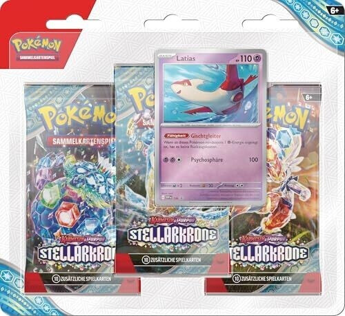 Pokémon Karmesin & Purpur Stellarkrone 3er-Pack-Blister (DE)