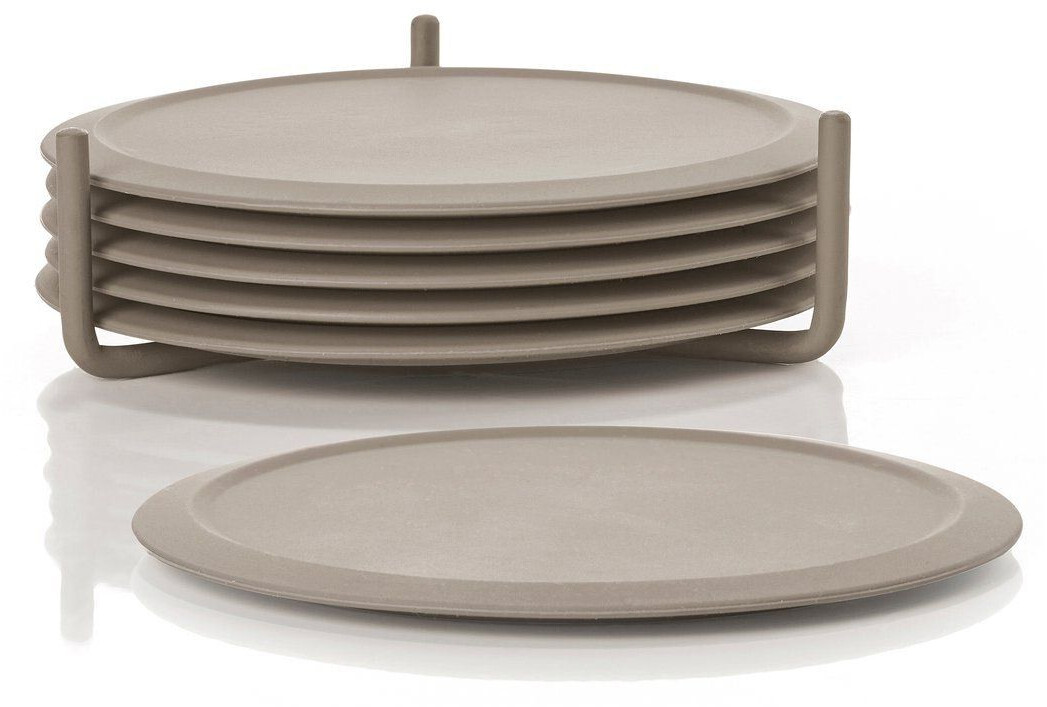 Zone Denmark Singles glass coaster with holder Taupe