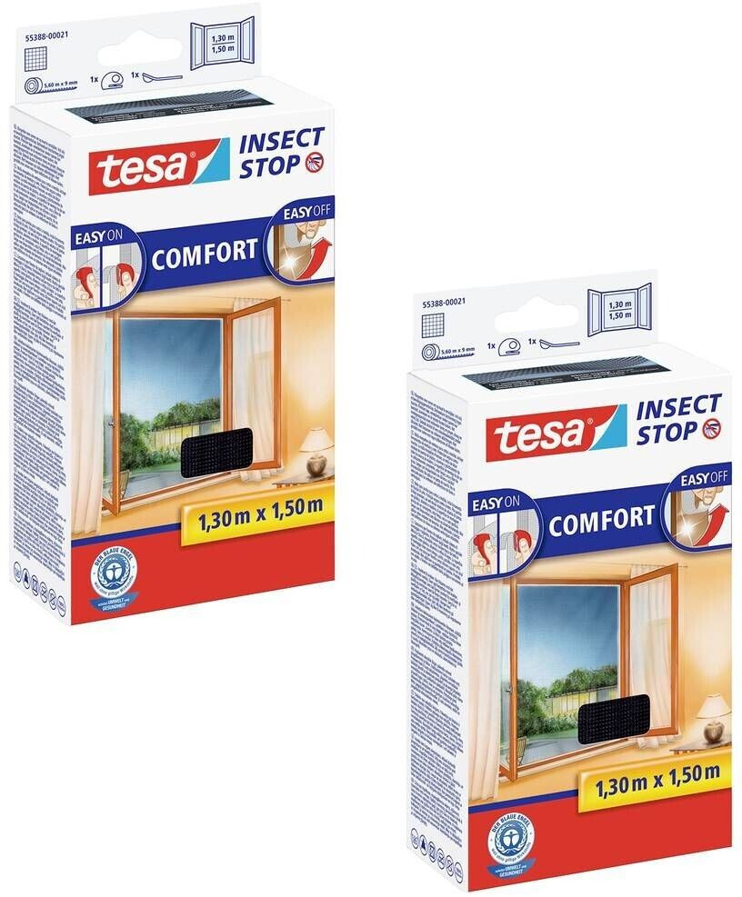 tesa Insect Stop COMFORT 130 x 150 cm anthracite (2pcs.)